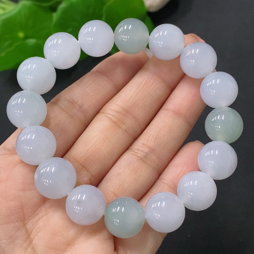 Jadeite Bracelet 12.3mm Approx. Total Weight 49.75g Approx.