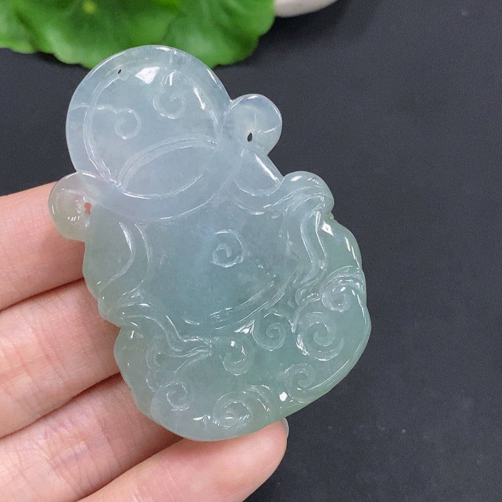 Jadeite Wealth God Pendant Total Weight Approx. 43.6g
